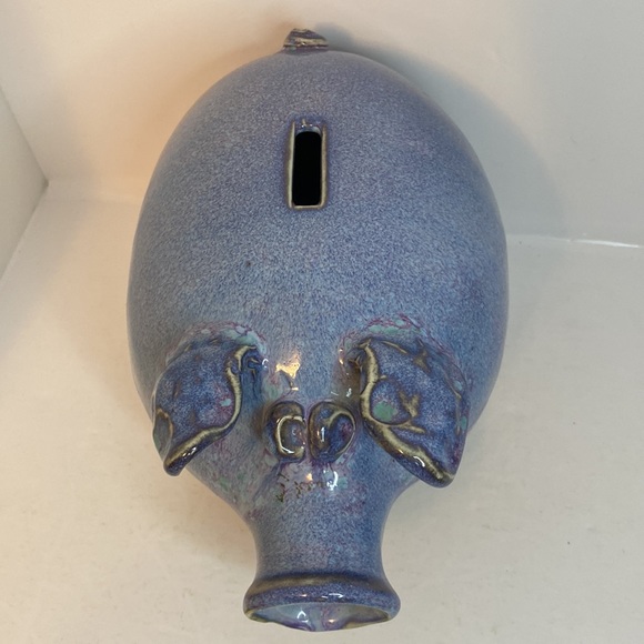 Stoneware Pottery Pig Piggy Bank Handcrafted - Picture 9 of 13